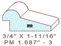 Panel Moulding 1-11/16" - 3 Panel Moulding 1-11/16" - 3
