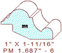 Panel Moulding 1-11/16" - 6 Panel Moulding 1-11/16" - 6