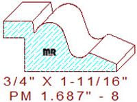 Panel Moulding 1-11/16" - 8 Panel Moulding 1-11/16" - 8