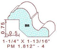 Panel Mould 1-13/16" - 4 Panel Mould 1-13/16" - 4