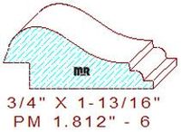 Panel Mould 1-13/16" - 6 Panel Mould 1-13/16" - 6