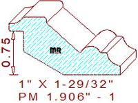Panel Moulding 1-29/32" - 1 Panel Moulding 1-29/32" - 1