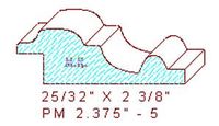 Panel Moulding 2-3/8" - 5 Panel Moulding 2-3/8" - 5