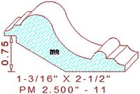 Panel Moulding 2-1/2" - 11 Panel Moulding 2-1/2" - 11