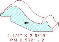 Panel Moulding 2-9/16" - 2 Panel Moulding 2-9/16" - 2
