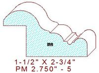 Panel Moulding 2-3/4" - 5 Panel Moulding 2-3/4" - 5