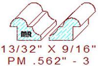 Panel Mould 9/16" - 3 Panel Mould 9/16" - 3