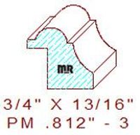 Panel Mould 13/16" - 3 Panel Mould 13/16" - 3