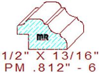 Panel Mould 13/16" - 6 Panel Mould 13/16" - 6