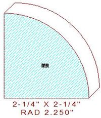 2-1/4" Quarter Round Moulding 2-1/4" Quarter Round Moulding