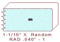 3/64" Radius Edge Moulding - 1 3/64" Radius Edge Moulding - 1