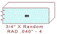 3/64" Radius Edge Moulding - 4 3/64" Radius Edge Moulding - 4