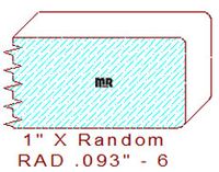 3/32" Radius Edge Moulding - 6 3/32" Radius Edge Moulding - 6