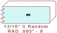 3/32" Radius Edge Moulding - 8 3/32" Radius Edge Moulding - 8