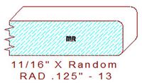 1/8" Radius Edge - 13 1/8" Radius Edge - 13