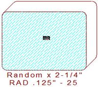 1/8" Radius Edge - 25 1/8" Radius Edge - 25