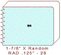 1/8" Radius Edge - 28 1/8" Radius Edge - 28