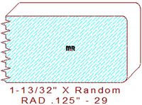 1/8" Radius Edge - 29 1/8" Radius Edge - 29