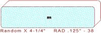 1/8" Radius Edge - 38 1/8" Radius Edge - 38