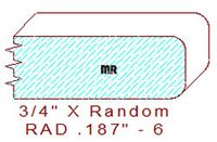 3/16" Radius Edge Moulding - 6 3/16" Radius Edge Moulding - 6