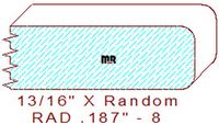 3/16" Radius Edge Moulding - 8 3/16" Radius Edge Moulding - 8