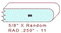 1/4" Radius Edge Moulding - 11 1/4" Radius Edge Moulding - 11