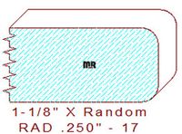 1/4" Radius Edge Moulding - 17 1/4" Radius Edge Moulding - 17
