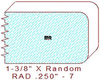 1/4" Radius Edge Moulding - 7 1/4" Radius Edge Moulding - 7