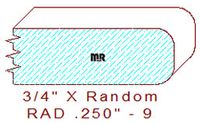 1/4" Radius Edge Moulding - 9 1/4" Radius Edge Moulding - 9