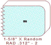 5/16" Radius Edge - 2 5/16" Radius Edge - 2