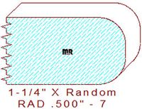 1/2" Radius Edge Moulding - 7 1/2" Radius Edge Moulding - 7