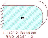 5/8" Radius Edge Moulding - 3 5/8" Radius Edge Moulding - 3