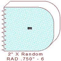 3/4" Radius Edge Moulding - 6 3/4" Radius Edge Moulding - 6