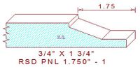 Raised Panel Moulding 1-3/4" - 1 Raised Panel Moulding 1-3/4" - 1