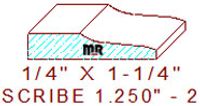 Scribe 1-1/4" - 2 Scribe 1-1/4" - 2