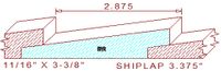 Shiplap Moulding 3-3/8" Shiplap Moulding 3-3/8"