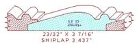 Shiplap Moulding 3-7/16"