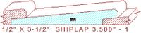 Shiplap Moulding 3-1/2" - 1 Shiplap Moulding 3-1/2" - 1