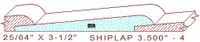 Shiplap Moulding 3-1/2" - 4 Shiplap Moulding 3-1/2" - 4