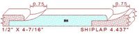 Shiplap Moulding 4-7/16" Shiplap Moulding 4-7/16"