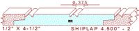 Shiplap Moulding 4-1/2" - 2 Shiplap Moulding 4-1/2" - 2