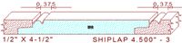 Shiplap Moulding 4-1/2" - 3 Shiplap Moulding 4-1/2" - 3