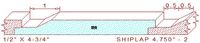 Shiplap 4-3/4" - 2 Shiplap 4-3/4" - 2