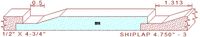 Shiplap 4-3/4" - 3 Shiplap 4-3/4" - 3