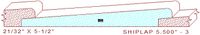 Shiplap 5-1/2" - 3 Shiplap 5-1/2" - 3