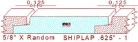 Shiplap 5/8" - 1 Shiplap 5/8" - 1