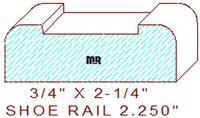 Floor/Shoe Rail Moulding 2-1/4"