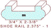 Floor/Shoe Rail Moulding 2-3/8" - 1 Floor/Shoe Rail Moulding 2-3/8" - 1