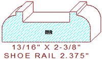 Floor/Shoe Rail Moulding 2-3/8" Floor/Shoe Rail Moulding 2-3/8"