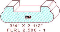 Floor/Shoe Rail Moulding 2-1/2" - 1